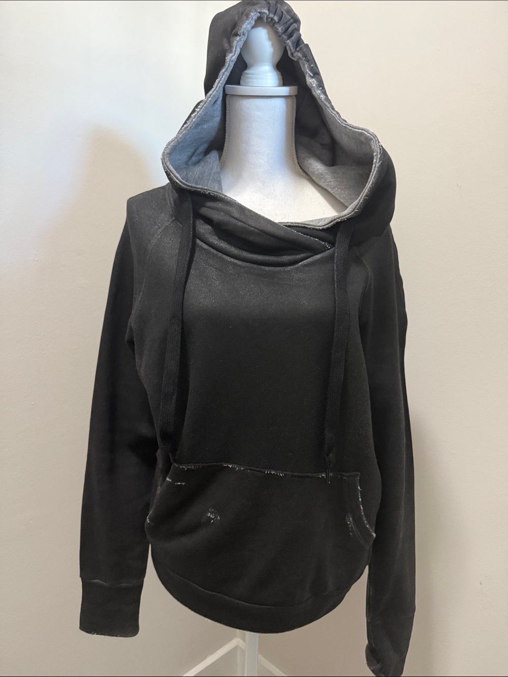 NSF Black Hoodie with Gray Lined Hood